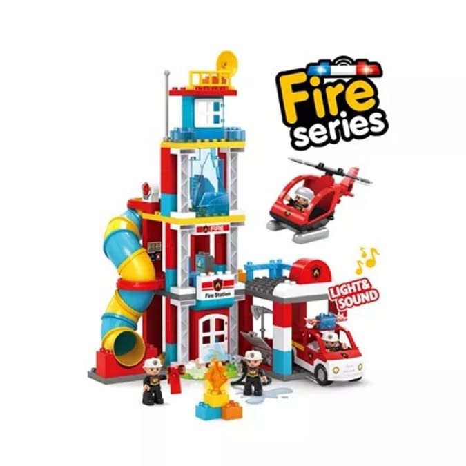 Joy Jesture Fire Series Light Sound Block Set Station Building Kit, Building Set For Kids, Cool Toy Fire Series, Best Learning R