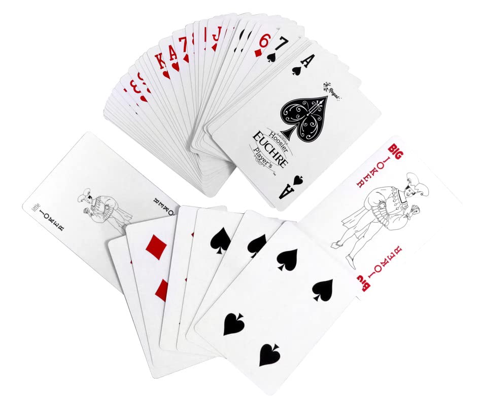 Regal Games Euchre Card Game Set - 2 Pack with Score Sheets for 2-4 Players - Durable Cardstock - Ideal for Family Game Night