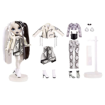 Rainbow High Shadow Series 1 Heather Grayson- Grayscale Fashion Doll. 2 Grey Designer Outfits To Mix & Match With Accessories, Great Gift For Kids 6-12 Years Old And Collectors, Multicolor, 580782