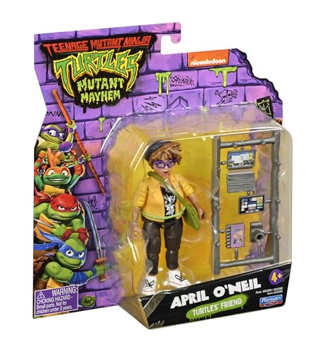 Teenage Mutant Ninja Turtles April O'Neil Action Figure, Yellow, Plastic, Model 83299