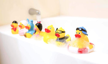 3' Spa (Pink) Rubber Duck [Sealed Hole, No Mildew] - Baby Safe Bathtub Bathing Toy
