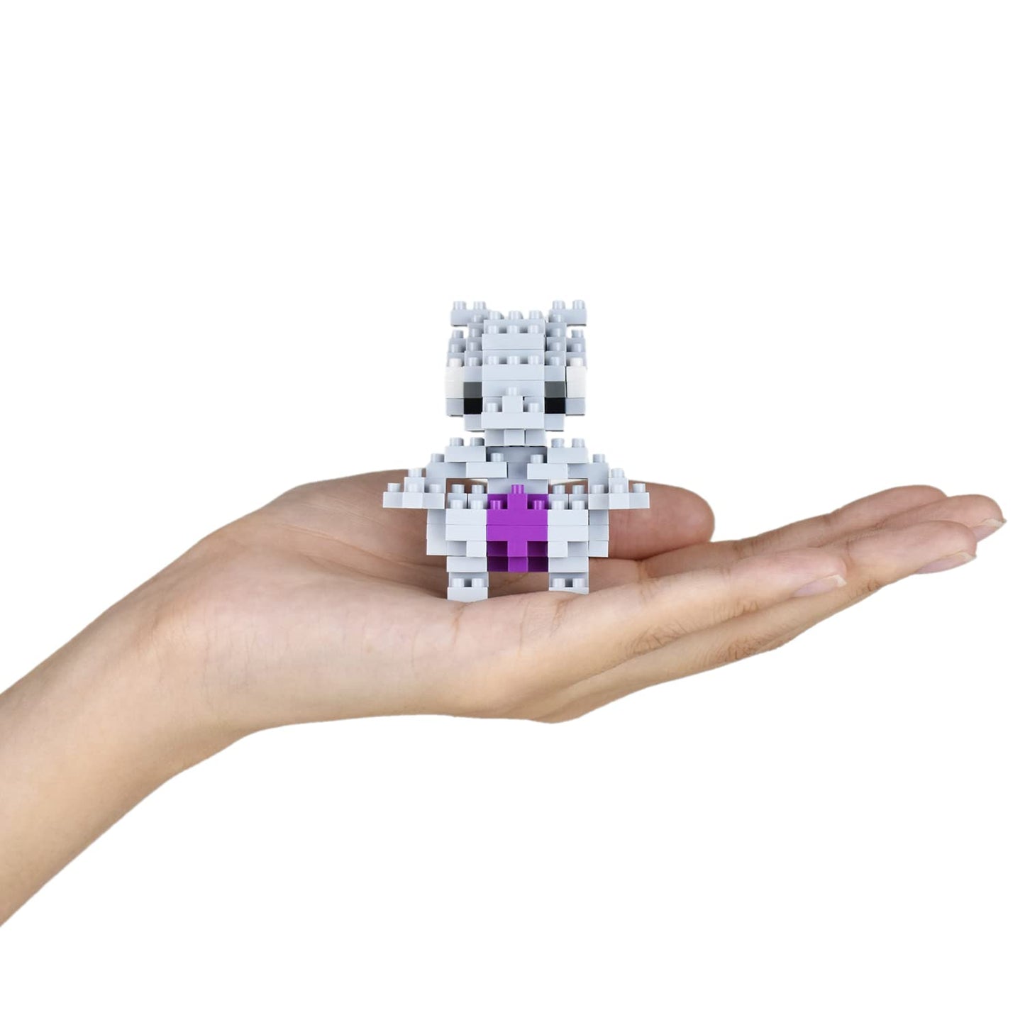 nanoblock Pokémon Mewtwo Building Kit - 2.3" Plastic Model, NAN14681, 4mm x 4mm x 5mm Blocks