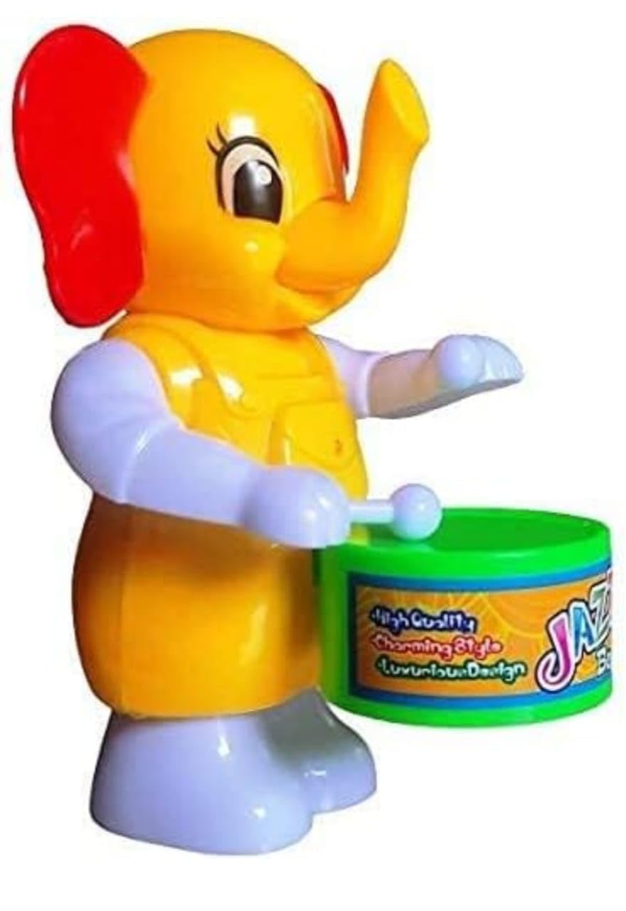 Toysfast (Pack Of 1) Elephant Drum Toys For Kids Funny KeyOperated Cute Elephant Toy With Drumming And Dancing Action For Kids 