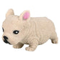 Zugar Land Squishy Stretchy Bulldog (2.5' To 6.5') Rubber Fidget Sensory Toy Filled With Sand. Great Stress Relief Dog Toy For Kids, Adults And Pets. (4 Bulldogs - Tan & Brown Color)