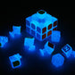 Amaza 3X3 Fluorescent Speed Cube 3X3X3 Glow In Dark Luminous Speed Cube 3 By 3 Magic Cube Puzzle Toy Brain Teasers Iq Puzzles Game Toys For Children Adults (Blue Luminous)