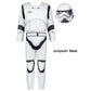Storm Costume Trooper Mask Kids Jumpsuit Helmet Full Sets Empire Outfits Role Play Halloween Accessories (White, Large)
