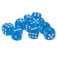 Yiotfandoll 10PCS Polyhedral Dice D6 Dice 16mm Acrylic Dice Game Dice for RPG MTG DND Dice Table Games (Transparent Blue)