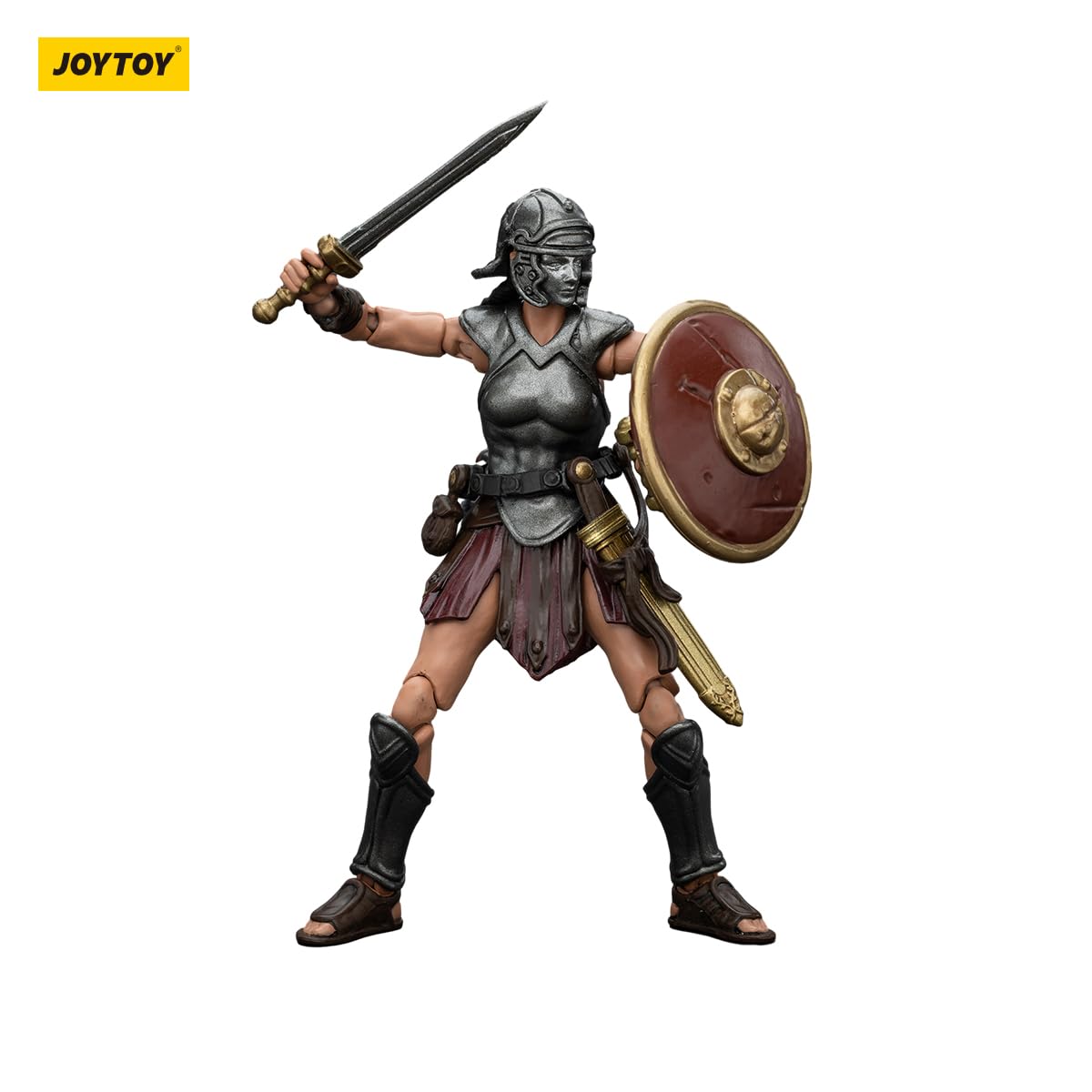 JOYTOY 1/18 Strife Roman Republic Legionary Light Infantry decorative replica blade and Shield Female Collector's Edition Action Figure -4.25inch