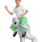 Hsctek Inflatable Alien Costume Kids Boys Girls, Blow Up Riding Alien Abduction Costume Child, Carrying Me Holding Man Halloween Costume Children, Silver