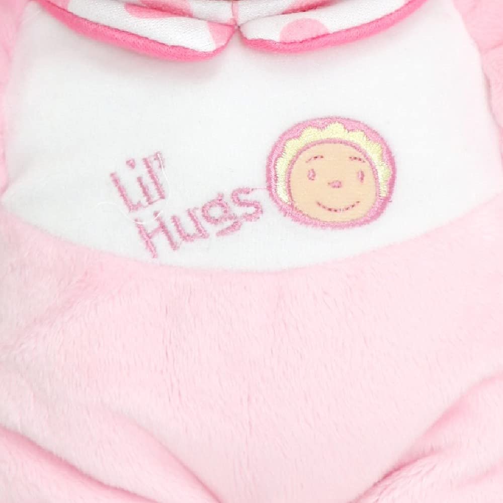 JC Toys Lil Hugs Asian Pink Soft Body - Your First Baby Doll - Designed by Berenguer - Ages 0+, Light Pink, 12 inches