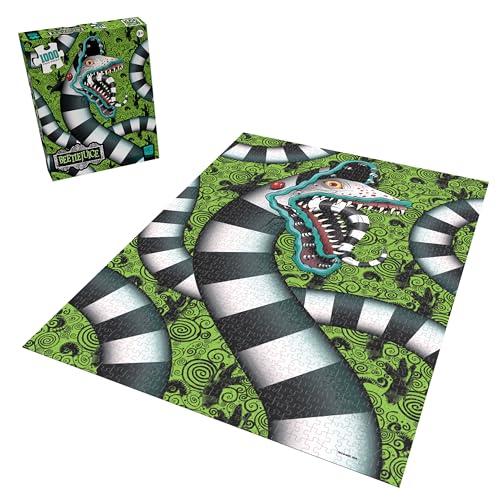 USAOPOLY Beetlejuice Sandworm Jigsaw Puzzle, 1000 Pieces, 19" x 27", Earthy Brown/Green, Officially Licensed Merchandise