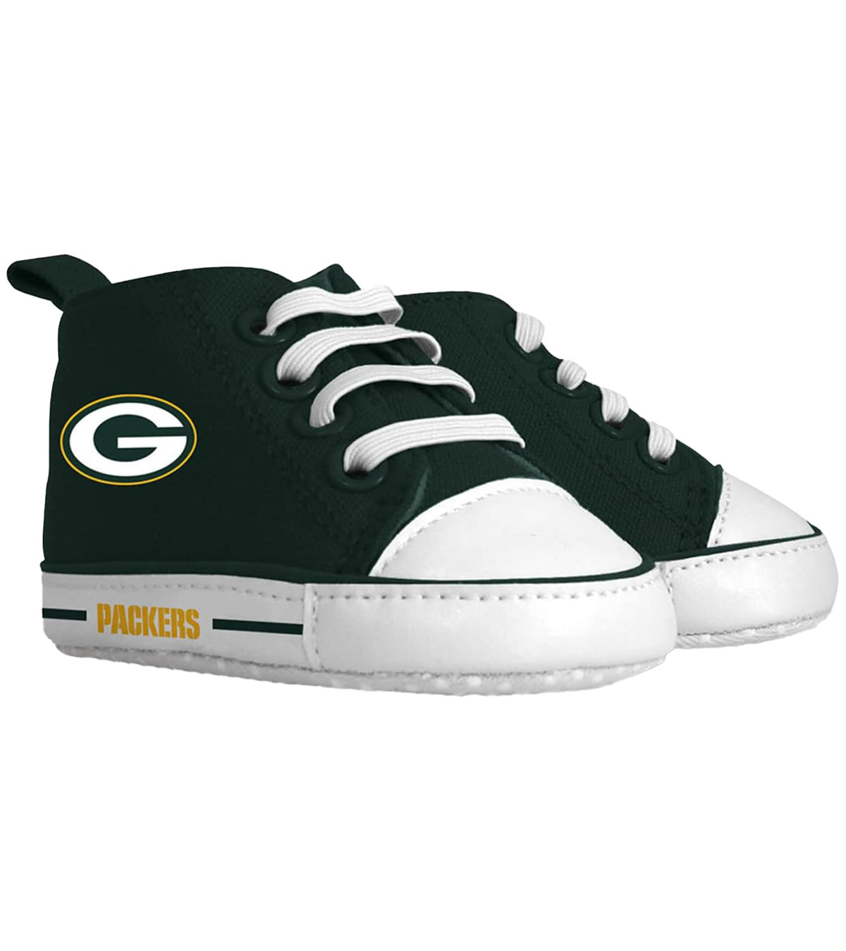 MasterPieces - NFL Baby Pre-Walkers Shoes, Officially Licensed Green Bay Packers Football, High Top Sneakers, Soft Anti-Slip Sol