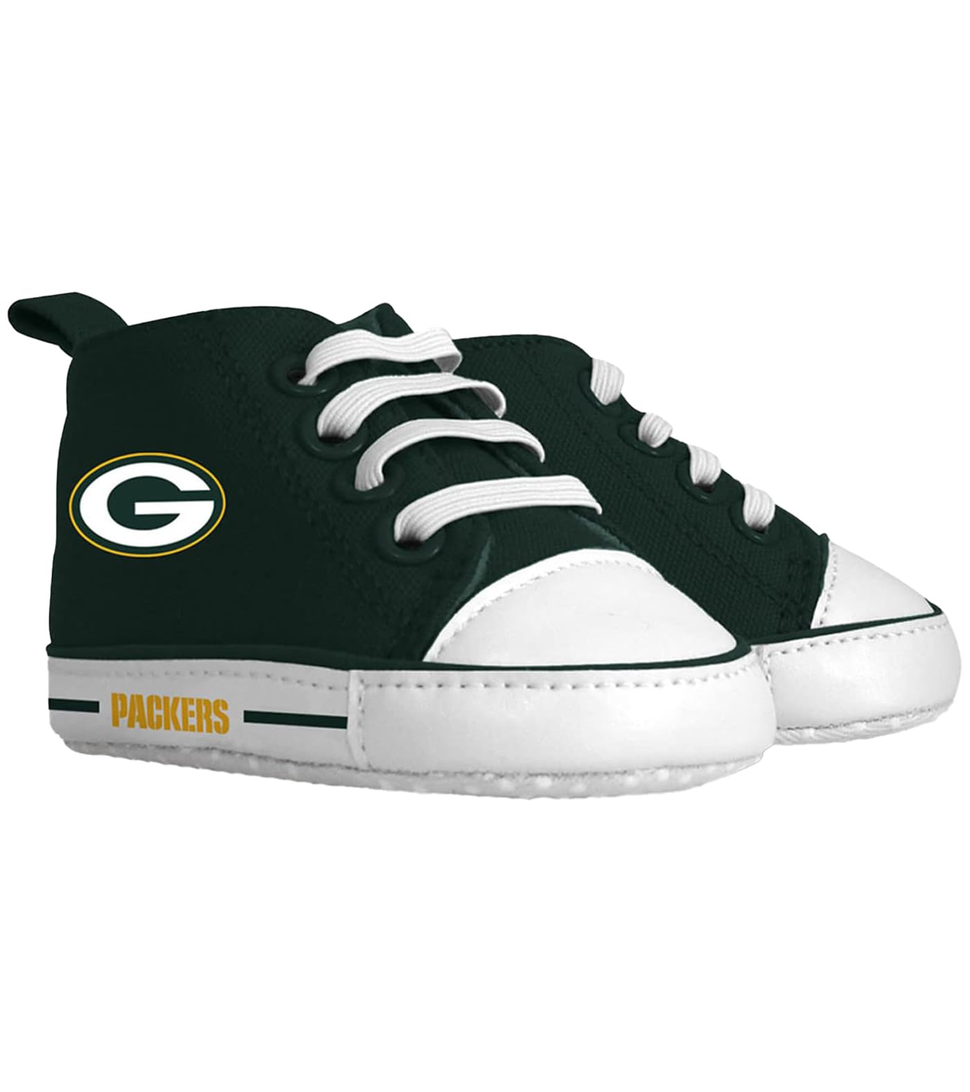 MasterPieces - NFL Baby Pre-Walkers Shoes, Officially Licensed Green Bay Packers Football, High Top Sneakers, Soft Anti-Slip Sol