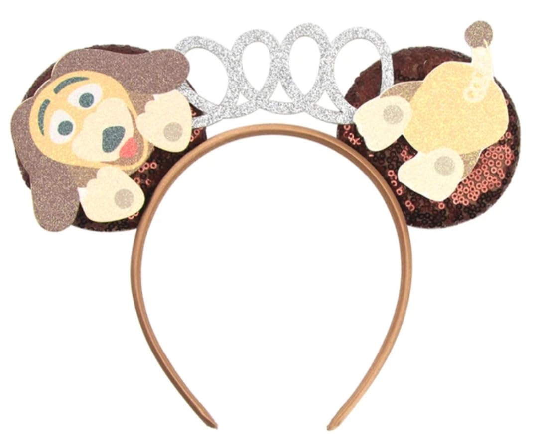 CLGIFT Princess Minnie Ears,Pick your color, Flower Minnie Ears, Floral minnie ears, Purple Sparkle Mouse Ears (Slinky)