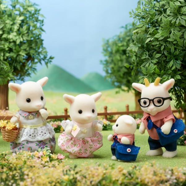 Calico Critters Billy Goat Family, Set Of 4 Collectible Doll Figures