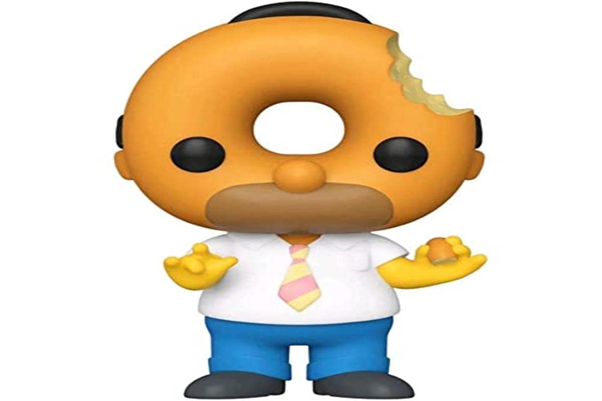 Funko Pop! The Simpsons Donut Head Homer Vinyl Figure 1033 - Exclusive Black Collectible