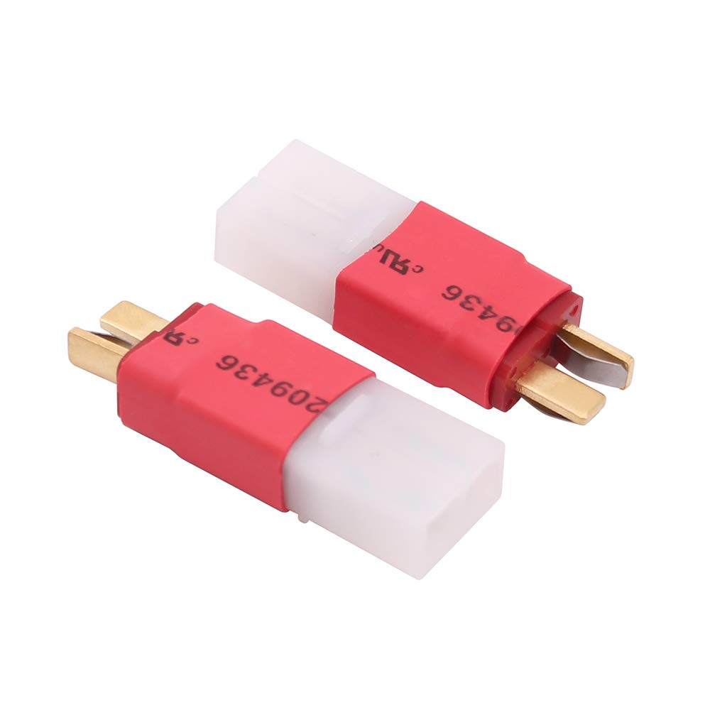 rflaueo 4pcs Compatible with Big Tamiya to T-Plug Style Male Female RC Connector Adapter(E03-4)