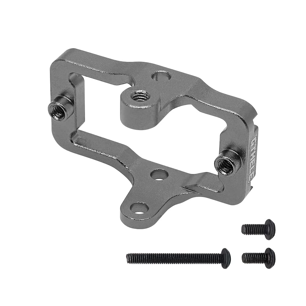 GTHELE Aluminum Servo Mount Bracket for Traxxas TRX4M Upgrade Parts 1/18 RC Crawler Car (Titanium)