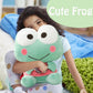 ELAINREN Donut Frog Plush Cuddly Frolick Frog Stuffed Animals Green Fernando Frog Plushie Gifts Easter/Birthday 13.8''