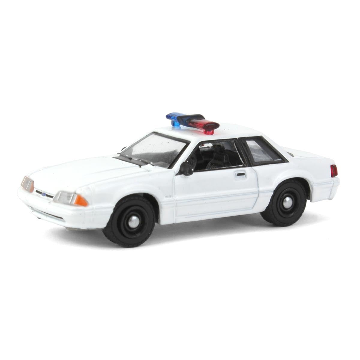 Truck 1/64 1987-93 Ford Mustang Ssp, Blank White With Light Bar, Hot Pursuit, Glt43008