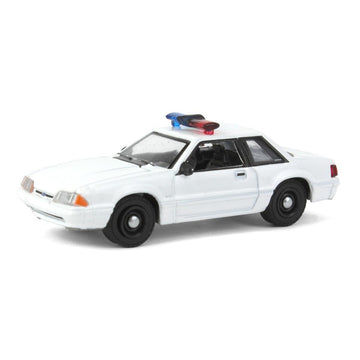 Truck 1/64 1987-93 Ford Mustang Ssp, Blank White With Light Bar, Hot Pursuit, Glt43008