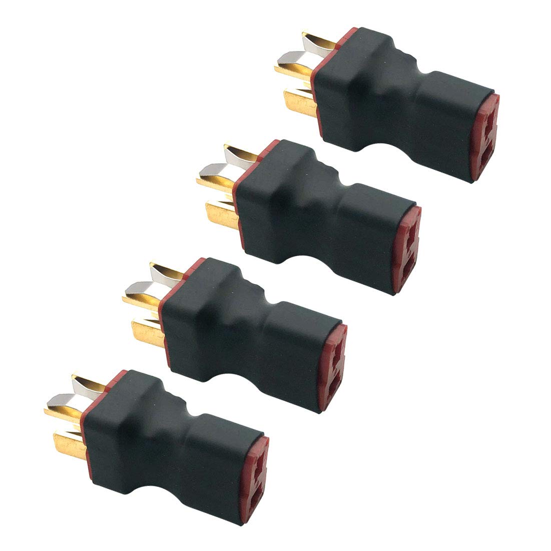 4Pcs No Wire RC Deans T Series Connector 1 Female to 2 Male T Plug in Series Power Connector Adapter for RC Quadcopter Multiroto