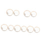 Excluzo 10 Pcs Transparent Wave Drum Child Wood Musical Instrument
