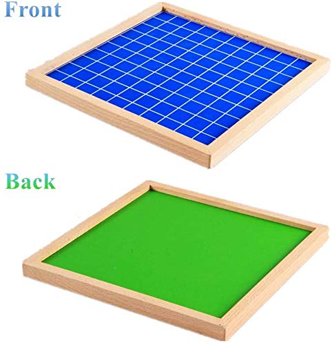 UMBWORLD Wooden Toys Hundred Board Montessori 1-100 Consecutive Numbers Educational Game Early Childhood Toy for Kids with Stora