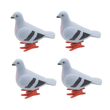Luozzy 4Pcs Pigeon Wind Up Toys Dove Clockwork Pigeon Toys For Kids Jumping Simulation Early Pigeon Clockwork Toys Kid Mini Pigeon Toys Party Favors Ornament, Random Color