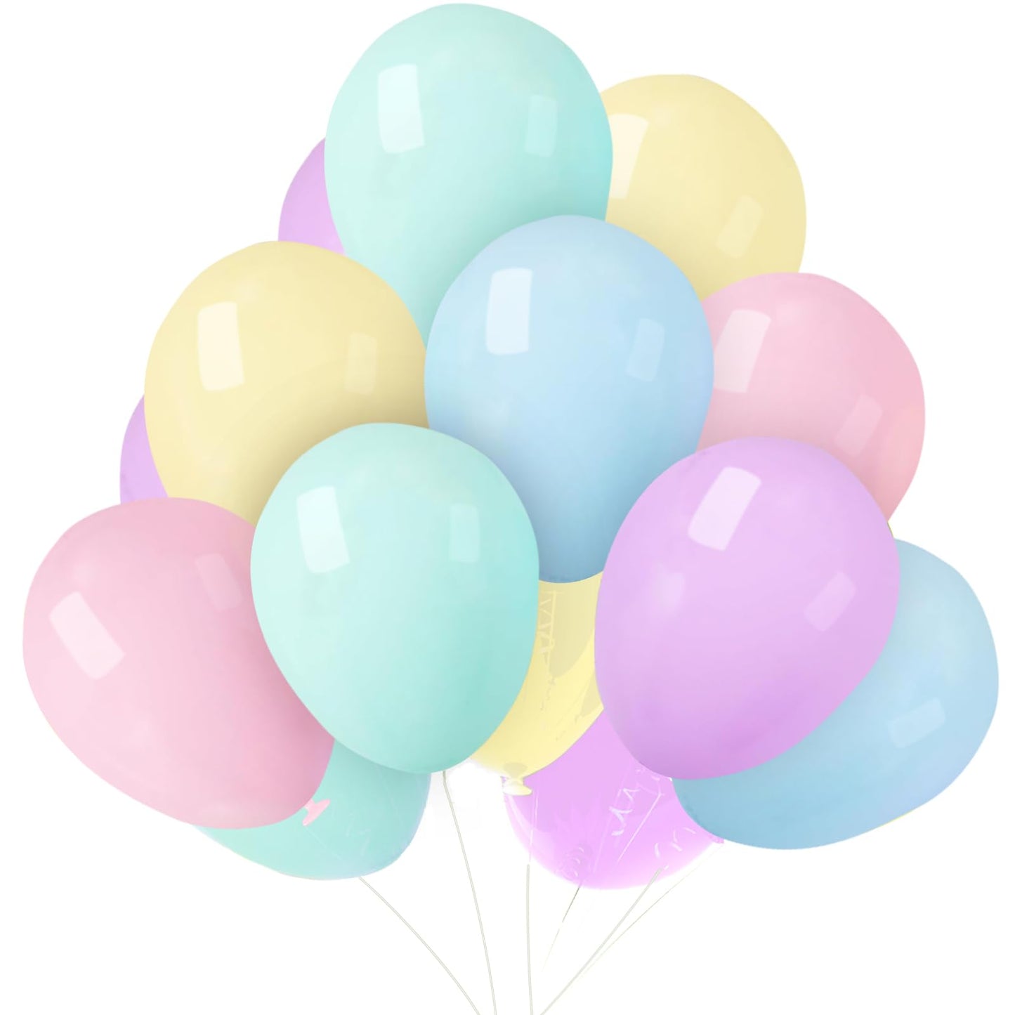 Kbzvnaf Pastel Balloons Latex Party Balloons - 50 Pack 12 Inch Helium Multicolor Macaron Balloons For Baby Shower Birthday Weddi