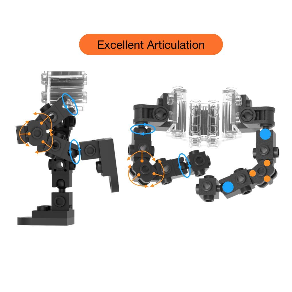 Mybuild Bricks Creative Building Blocks Pack F503 - Mecha Frame Toy Building Blocks Socket And Clip Pivot Joints 20 Pieces