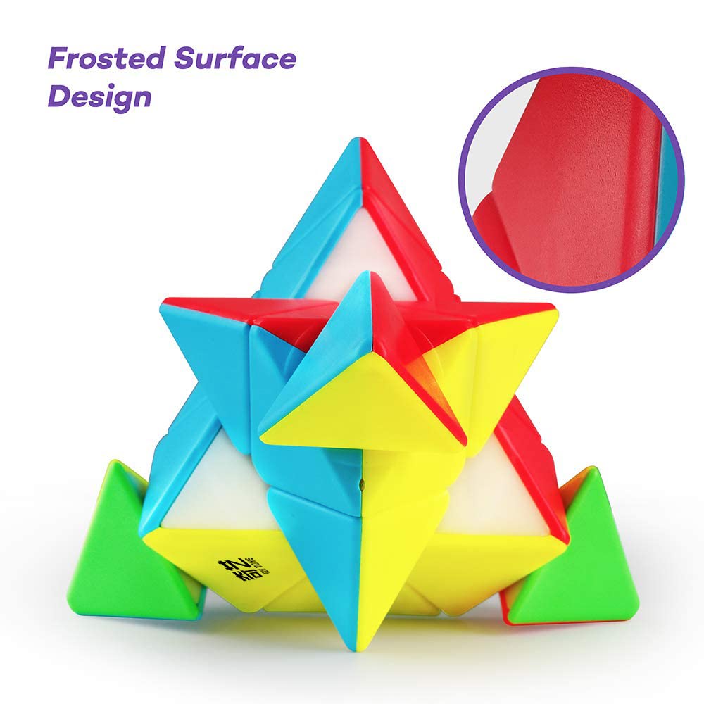 D-FantiX QYTOYS Qiming Pyramid Speed Cube Stickerless Triangle Cube 3x3 Puzzle