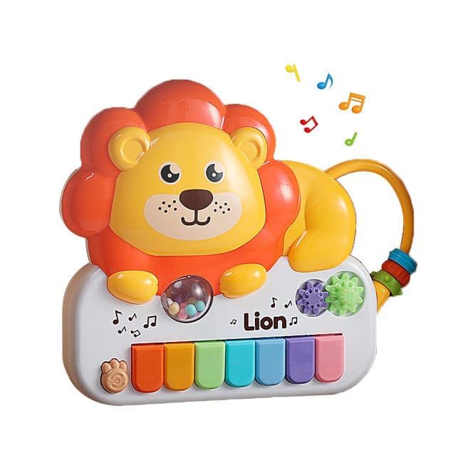 BIGFOLK Lion Musical Piano Toy for Kids  Baby Learning Keyboard with Lights, Sounds & Activity Features | Interactive Education