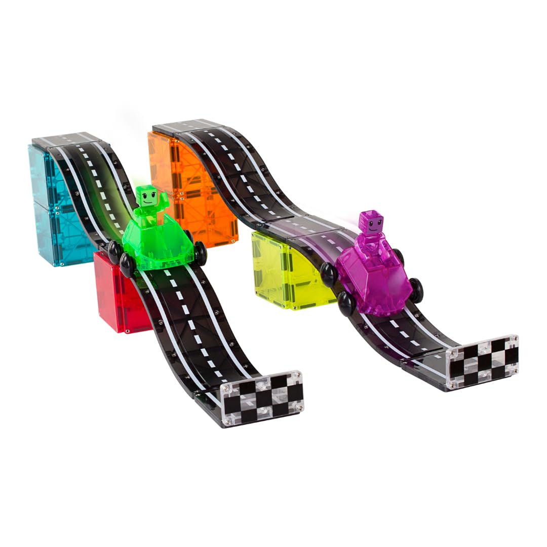 Magna-Tiles Downhill Duo 40-Piece Magnetic Construction Set, The Original Magnetic Building Brand