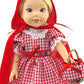 American Fashion World Little Red Riding Hood Dress for 14-Inch Dolls | enhanced Quality & Trendy Design | Dolls Clothes | Outfit Fashions for Dolls for Popular Brands