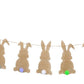 Whaline Easter Banner with String 11Pcs Bunny Felt Banner Colorful Tail Pre-Assembled Spring Bunting Garland Celebration Hanging