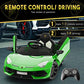 Hetoy Ride on Car for Kids 12V Licensed Lamborghini Electric Vehicles Battery Powered Sports Car with Control, 2 Speeds, Sound S