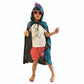 Qiaoniuniu Dinosaur Costumes Blue Dragon Cape Halloween Dress Up Clothes 3-8 Years Old