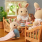 Calico Critters Milk Rabbit Family - Set of 4 Collectible Doll Figures, Plastic, Multicolor, Ages 3+ - Model CC2075