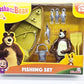 Masha And The Bear By Fratelli Playset(3 Inch Masha Series Bear Doll And Its Boat And Fishing Accessories)