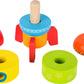 Small Foot Wooden Toys Colorful Rocket Shaped Stacking Toys, Six Plug-In Parts Promote The Fine Motor Skills Designed For Children 12+ Months