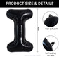 Toniful 40 Inch Large Black I Letter Balloons Jumbo Helium Balloons,Foil Mylar Big Alphabet Balloons For Birthday Party Annivers