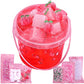 Premade Crystal Slime Peach Pink Jelly Cube Glimmer Crunchy Slime, Includes 6 Sets Of Slime Add-Ins, Party Favors For Kids, Sensory And Tactile Stimulation, Stress Relief, For Girls & Boys