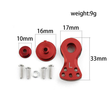 2 Sets Adjustable 25T Servo Saver Servo Arm for TRX-4 Axial SCX10 1/10 RC Cars Helicopter Model Boat, Aluminum L(21.5MM) Servo A