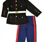 Trooper Clothing Kids Marine Dress Blues 3Pc Set-Med (10-12) -Blue & Black