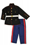 Trooper Clothing Kids Marine Dress Blues 3Pc Set-Sml (6-8) -Blue & Black
