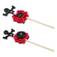 COCOFOX 2 Pack Right/Left-Spin Gyro Launchers, 7.9"x2"x2.3", Plastic, Black/Red, Model COCOFOX02