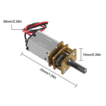 Xiitia 8Pcs Dc 3V-6V Mini N20 Gear Motor Slow Speed Full Metal Gearbox Without Terminal For Smart Car Diy Rc Toys