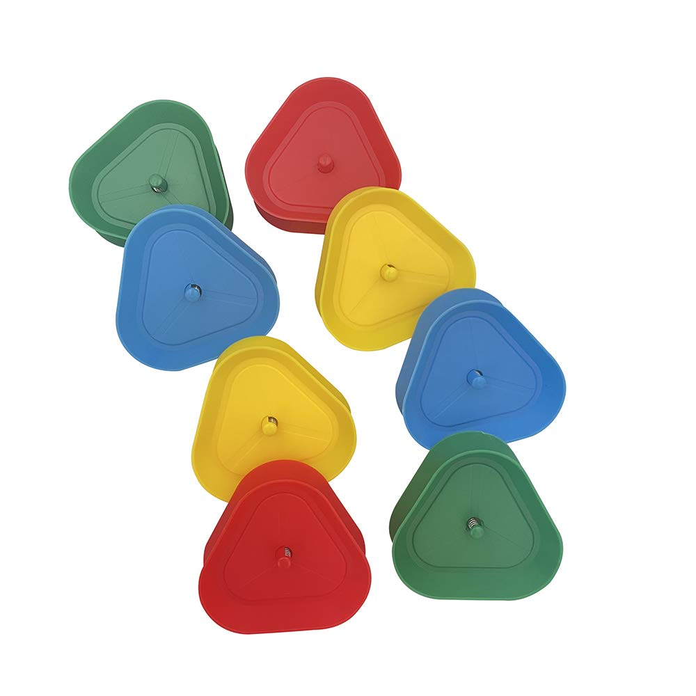 Seetooogames Playing Card Game Holders - Little Kids Hands Free Triangle Shaped Poker Tray - 8 Pieces