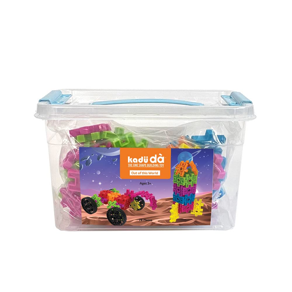 Incredibly Interconnectable Toys Kadu Da Out Of This World 78 Piece Set - Stem/Steam Building + Construction Toy, For Open + Ima